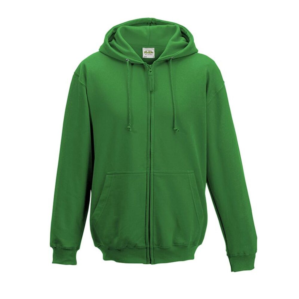 Awdis Plain Mens  Sweatshirt Hoodie Zoodie 18 Colours Szs  / Kelly Green